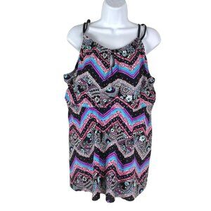 Catherines Tankini Swim Top‎ Paisley Floral Multicolored Women's Size 20W